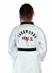 HAŞADO WT ONAYLI Fitilli Siyah Yaka Taekwondo Elbisesi