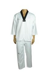 HAŞADO WT ONAYLI Fitilli Siyah Yaka Taekwondo Elbisesi
