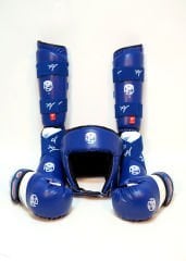 KICKBOKS  KORUMA SETİ-2 (POINT KASK-AYAK BOTU-KAVAL KORUYUCU-POINT ELDİVEN)